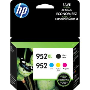 HP 952XL/952 High-Yield Black And Cyan, Magenta, Yellow Ink Cartridges, Pack Of 4, N9K28AN