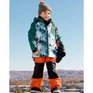 Two Piece Snowsuit Rooibos Tea With Forest Print