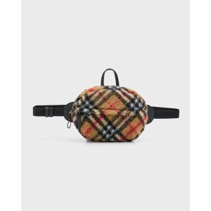 Burberry Girl's Check-Print Fleece Bum Bag