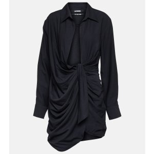Jacquemus La Robe Bahia plunge-neck minidress