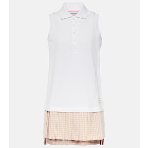 Thom Browne Pleated cotton polo dress
