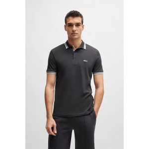 BOSS Polo shirt with contrast logo details