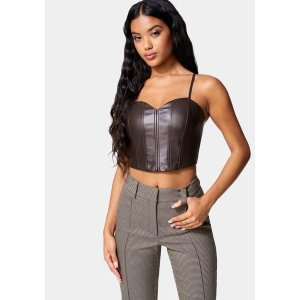 Bebe Vegan Leather Bustier