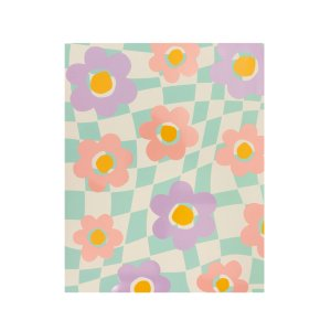 Eccolo Eccolo Lena + Liam Paper Back To School 2-Pocket Folder, 9-1/4” x 11-1/2”, Daisy Checkerboard
