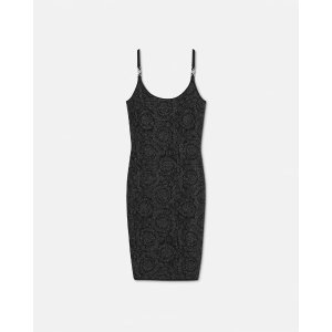 Versace Barocco Lurex Knit Midi Dress
