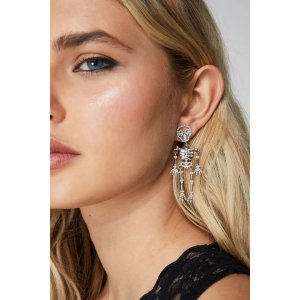 Diamante Skeleton Earrings