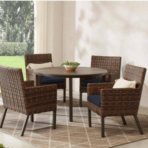 Fernlake Brown Steel Outdoor Dining Table