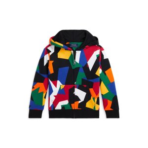 Ralph Lauren Abstract Double-Knit Full-Zip Hoodie