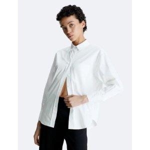 Calvin Klein Relaxed Cotton Button-Down Shirt