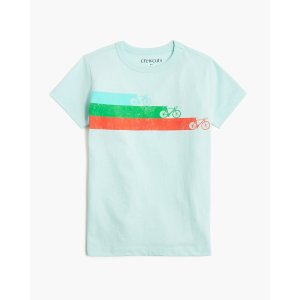J.Crew Boys' bike striped graphic tee