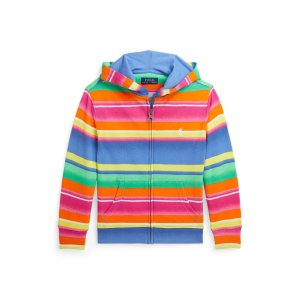 Ralph Lauren Striped Spa Terry Full-Zip Hoodie