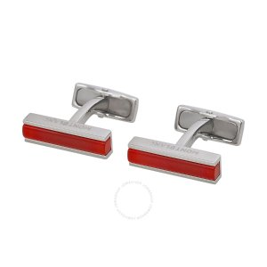 Montblanc Deco Steel Cuff Links with Camelian Inlay 111318