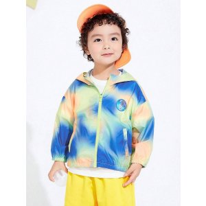 Balabala Boys' Jacket Kids' Summer Personalized Tie-Dye Hooded Casual Wear | SHEIN USA