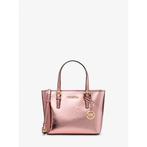 Michael Kors Jet Set Travel Extra-Small Metallic Top-Zip Tote Bag