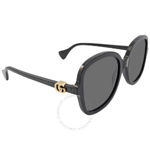 Gucci Polarized Grey Butterfly Ladies Sunglasses GG1178S 001 56