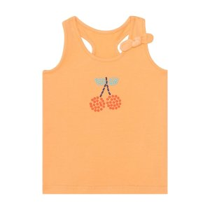 Organic Cotton Graphic Knot Tank Top Peach