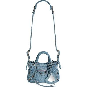 Balenciaga Small Neo Cagole Logo Denim Tote