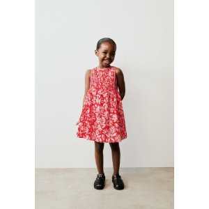 Zara CONTRAST GINGHAM CHECK FLORAL DRESS