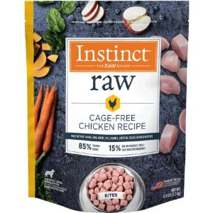 Instinct Raw Frozen Adult Bites Grain-Free Cage-Free Chicken Recipe Dog Food