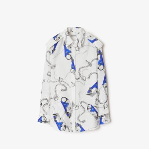 Burberry Knight Hardware Silk ShirtPrice $1,790.00