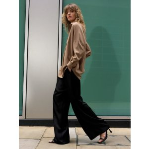 Rhodes Crepe Pop Over Shirt Mocha Mousse | French Connection US