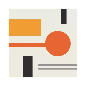 " Mid Century VI " on Canvas