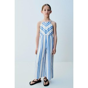 Zara LONG STRIPED JUMPSUIT