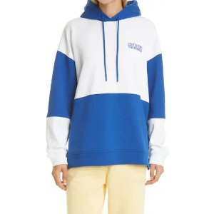Ganni Software Isoli Colorblock Cotton Blend Hoodie