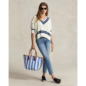 Ralph Lauren Tompkins Mid-Rise Super-Slim Crop Jean
