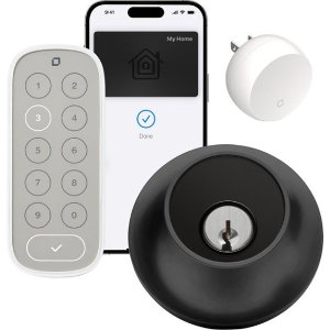 Level- Lock+ Connect with Keypad Smart Lock Bluetooth/Wi-Fi Replacement Deadbolt with App / Keypad / Key Access - Matte Black