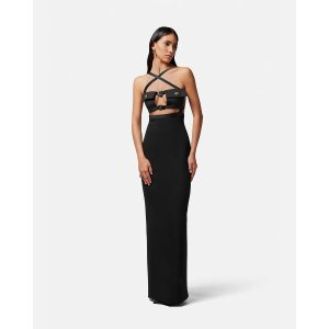 Versace Bustier Cutout Gown