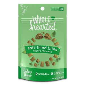 WholeHearted Chicken and Catnip Flavor Soft-Filled Bites Cat Treats, 3 oz.