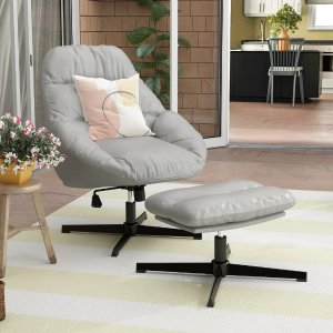 37.4'' H Upholstered Chaise Lounge Chair With Ottoman