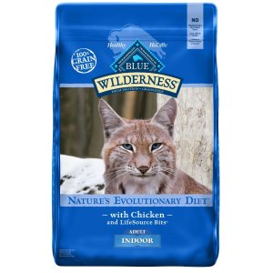 Blue Buffalo Blue Wilderness High Protein Natural Adult Indoor Chicken Dry Cat Food, 11 lbs.