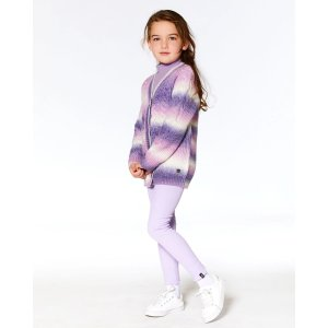 Lavender Gradient Knitted Cable Long Cardigan