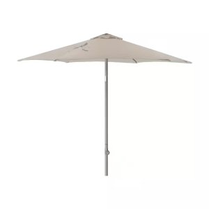 Unbranded 7.5 ft. Aluminum Market Push-Up Patio Umbrella in Beige