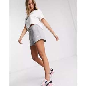 Nike essential fleece shorts in gray