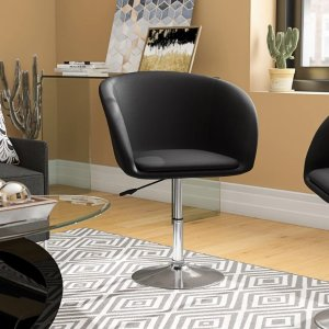 Torrington Faux Leather Swivel Barrel Chair