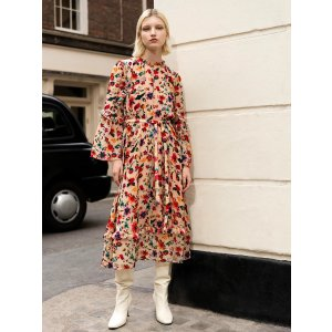 Avery Burnout Midi Dress
