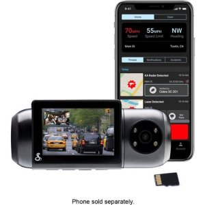 Cobra - SC 201 Dual-View Smart Dash Cam with Built-In Cabin View - Black