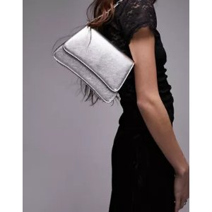 Topshop Seema shoulder bag with chunky chain in silver