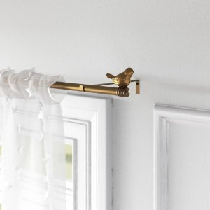 Clairvaux Steel Adjustable Single Curtain Rod