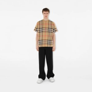 Burberry Check Cotton T-shirt