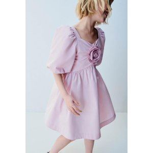 Zara FLOWER POPLIN DRESS