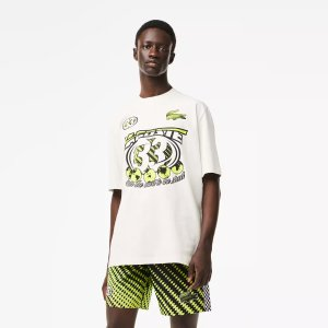 Lacoste Men’s Loose Fit Cotton Jersey Print T-Shirt