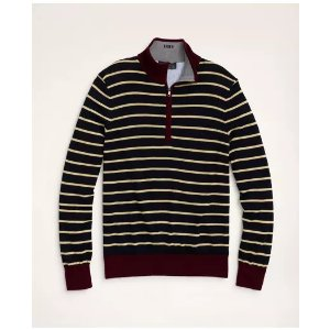 Brooks Brothers Wool BB#3 Half-Zip Sweater