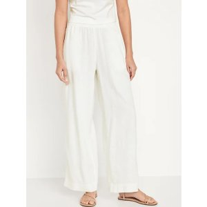 Gap High-Waisted Linen-Blend Wide-Leg Pants