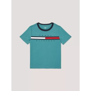 Tommy Hilfiger Kids' Flag Stripe Logo Ringer T-Shirt