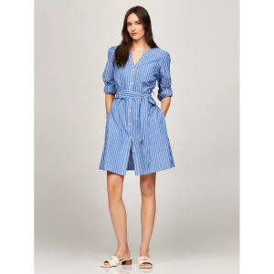 Tommy Hilfiger Collarless Stripe Dress