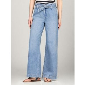 Tommy Hilfiger High Rise Wide-Leg Fit Paperbag Jean